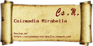 Csizmadia Mirabella névjegykártya
